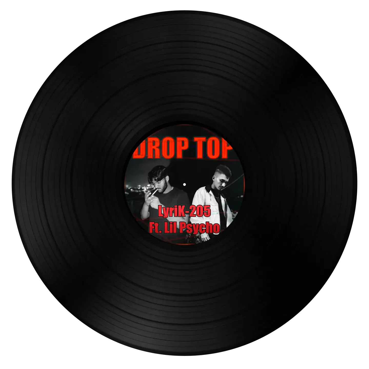 The Drop Top record, its label printed with the cover.