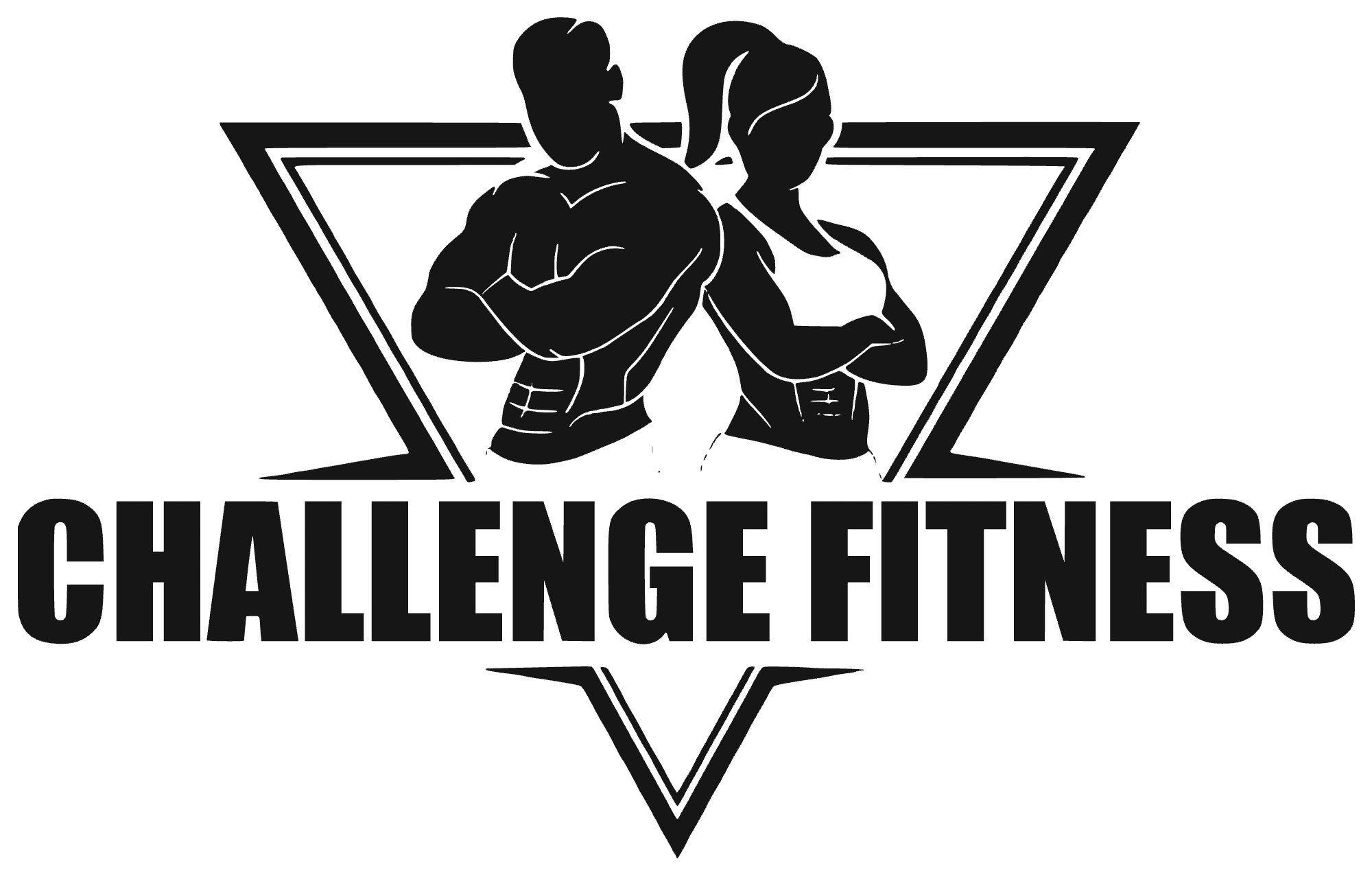 The logo in black