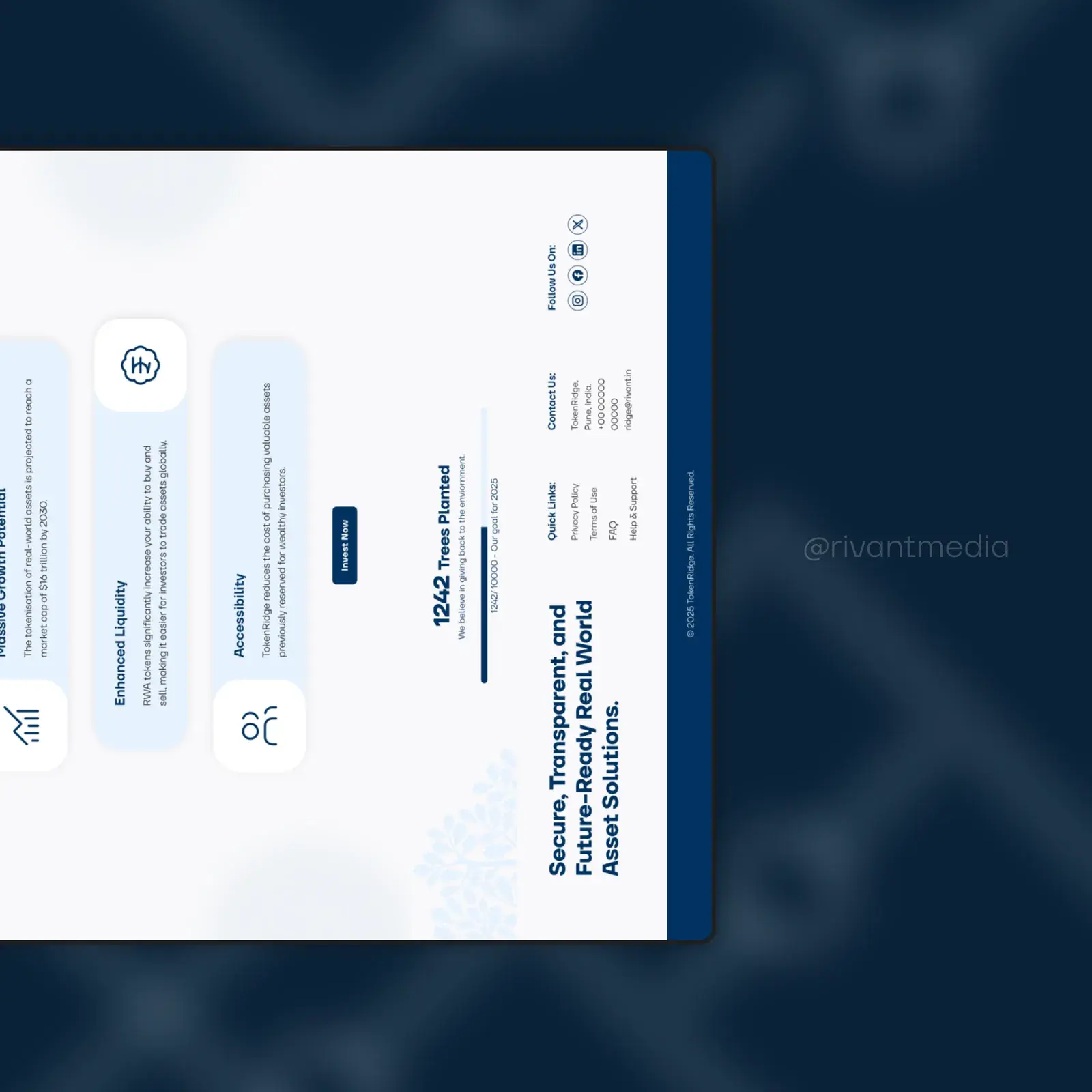 Launch carousel, post 3: the end of the page, the benefits and the footer