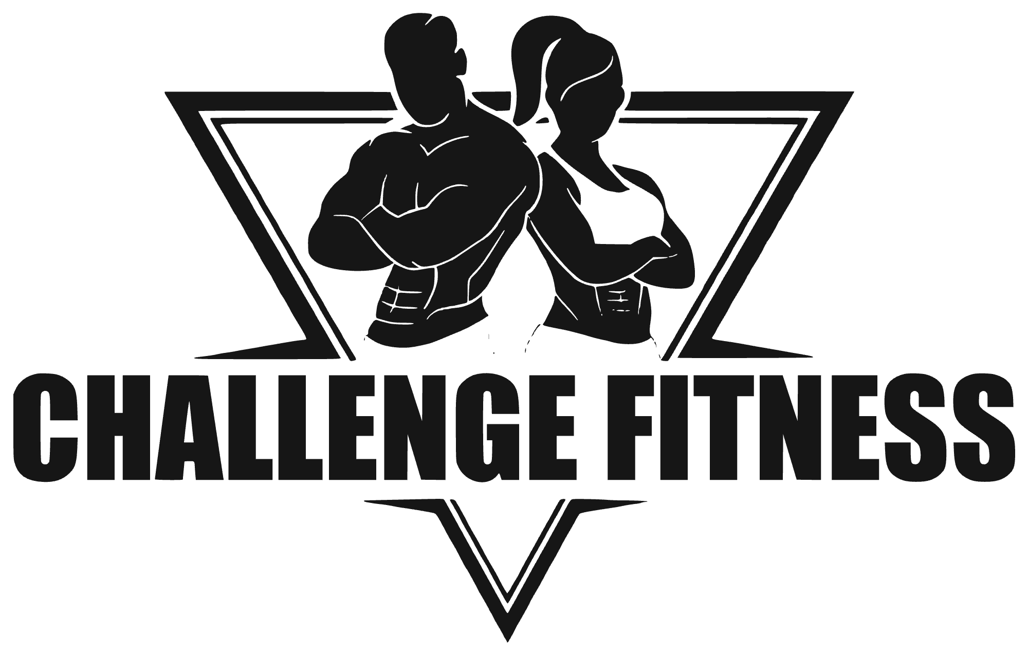 The logo in black
