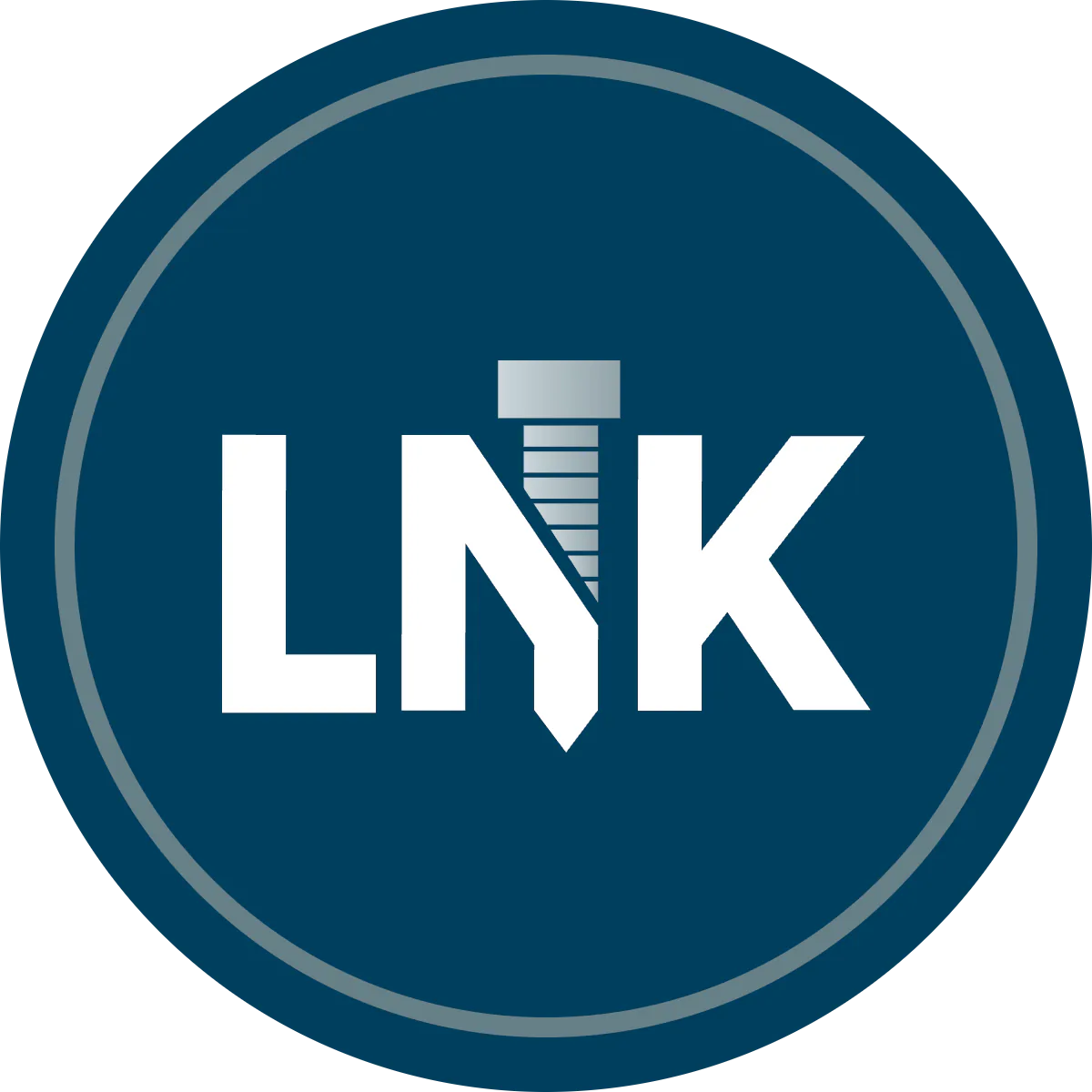 The round helmet sticker: the submark in white inside a thin grey ring on Loyal Blue.