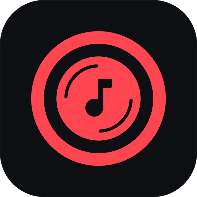 Tuney’s app icon: the coral mark on a night-coloured rounded square