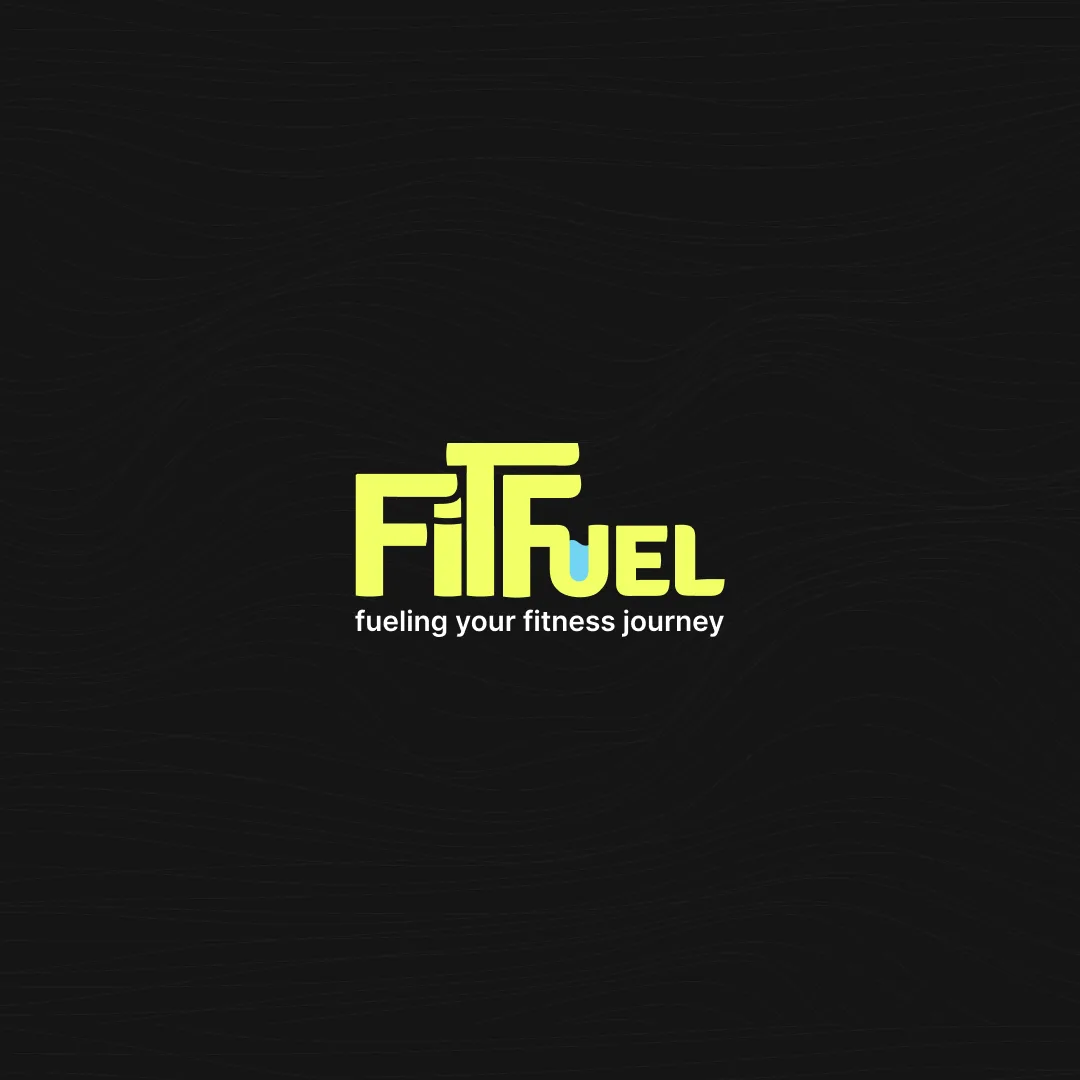 The FitFuel wordmark in lime on black, over the line “fueling your fitness journey”