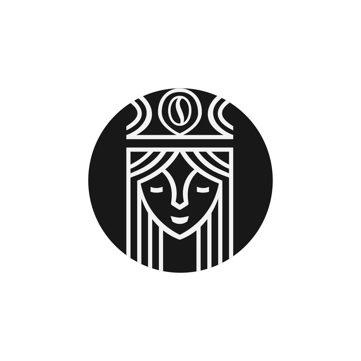 The Mocha Kaffe crest: a crowned woman's face with a coffee bean in the crown, inside a red ring lettered MOCHA KAFFE.